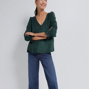 Tuckernuck Malachite Suede Easton Blouse M